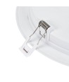 18W Ø22cm Algine 2-i-1 innfellingspanel - 122lm/W, 4000K, hvit kant, rund, innfelling eller påbygging