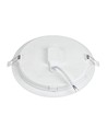 18W Ø22cm Algine 2-i-1 innfellingspanel - 122lm/W, 4000K, hvit kant, rund, innfelling eller påbygging