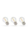 LED-pærer E27 1W - 230V, filament, varmhvit, klar, Spectrum, 3-pakning