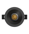 7W Fiale Core CCT indbygningsspot - Ø9cm, Sort, 3-i-1 CCT, Hull: Ø7,5 cm, 45 grader beam
