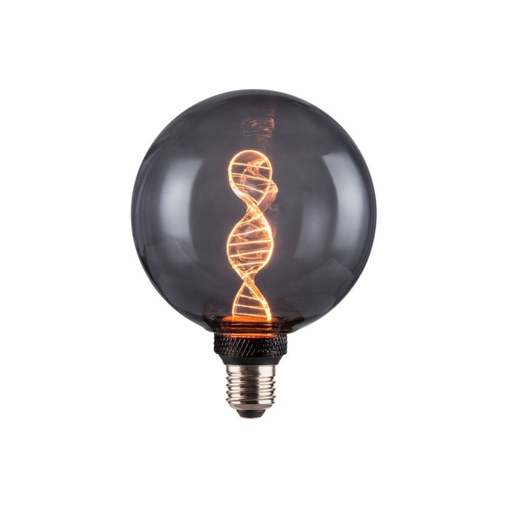 E27 3,5W dimbar LED Vintage DNA Globe G125 - 1800K, Smoke glass, 60lm - Dimbar : Dimbar, Kulør : Ekstra varm