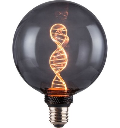 E27 3,5W dimbar LED Vintage DNA Globe G125 - 1800K, Smoke glass, 60lm
