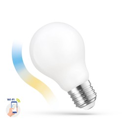 E27 vanlig LED 5W Smart Home LED pære - Tuya/Smart Life, virker med Google Home, Alexa og smartphones, A60, E27