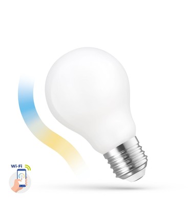5W Smart Home LED pære - Tuya/Smart Life, virker med Google Home, Alexa og smartphones, A60, E27
