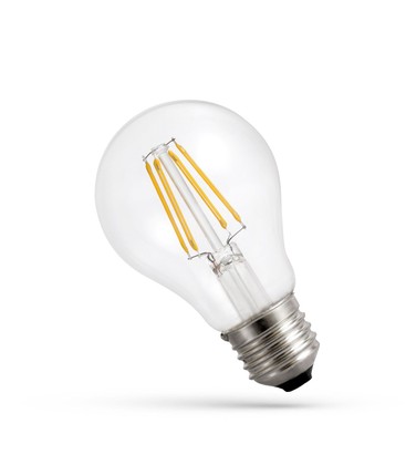 LED A60 E27 230V 8,5W karbon filamenter nøytral hvit KLART Spectrum