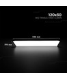 120x30 bakbelyst LED-panel, 40W - 120lm/W, CREE-chip, 6 års garanti, hvit kant