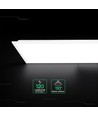 120x30 bakbelyst LED-panel, 40W - 120lm/W, CREE-chip, 6 års garanti, hvit kant