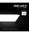 120x30 bakbelyst LED-panel, 40W - 120lm/W, CREE-chip, 6 års garanti, hvit kant