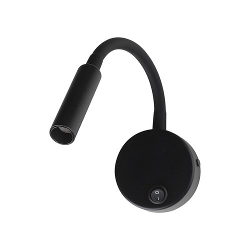 V-Tac 3W LED sengelampe - CREE chip, sort, vegglampe, varm hvit