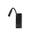 3W LED sengelampe med USB-lading - USB-A og USB-C, CREE-chip, sort, inkl. lyskilde