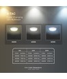 V-Tac 8W/16W/20W LED taklampe med sensor og nødlys - 135lm/W, IP54, CCT 3-i-1, Bulkhead, Cree chip