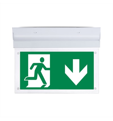 V-Tac 2W LED nødlysarmatur for vegg/tak - 6000K, 12 timers oppladning, Cree chip