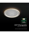 V-Tac 50W LED taklampe dimbar - CCT 3-i-1, grå, inkl. fjernkontroll