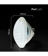 V-Tac 8W PAR56 LED-bassengpære - IP68, 3000K, varm hvit