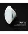 V-Tac 8W PAR56 LED poolpære - IP68, 3000K, varmhvit, til svømmebasseng