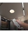 48W LED taklampe med fjernkontroll - Ø50cm, 3-i-1 CCT, dimbar, hvit med trelook