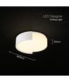 48W LED designer taklampe - Ø45cm, 3-i-1 CCT, dimbar, hvit, inkl. fjernkontroll