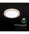 V-Tac 30W/60W/30W designer taklampe med fjernkontroll - 3-i-1 CCT