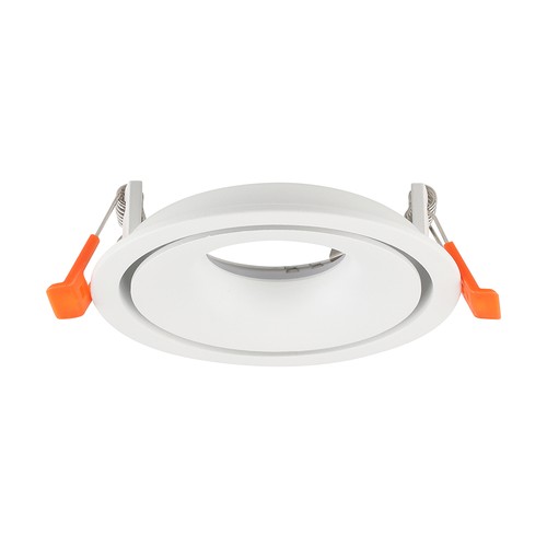 GU10 innfellingsspot - Rund, hvit, aluminium, uten lyskilde