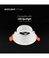 GU10 Downlight, blendingsfri - Rund, hvit, Deep Anti Glare, uten lyskilde
