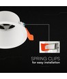 GU10 innfellingsspot, blendingsfri - Rund, hvit, Deep Anti Glare, uten lyskilde