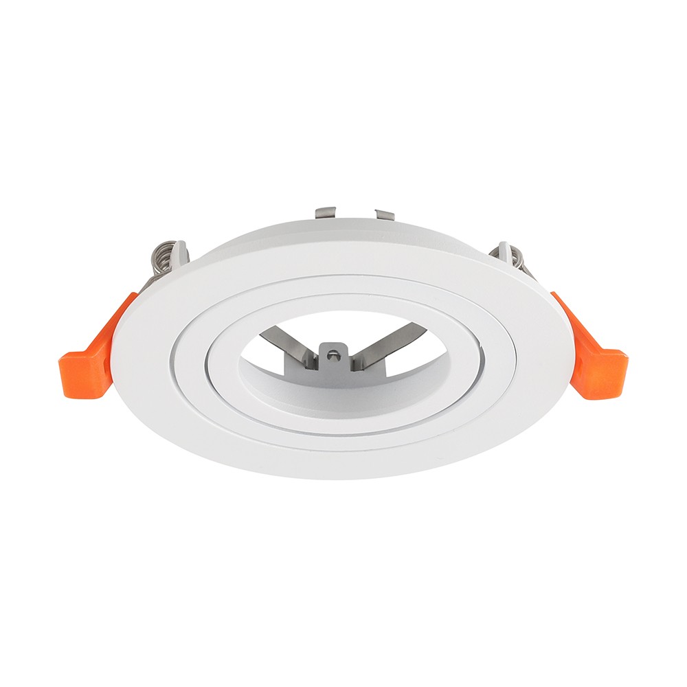 GU10 innfellingsspot - Rund, hvit, aluminium, uten lyskilde