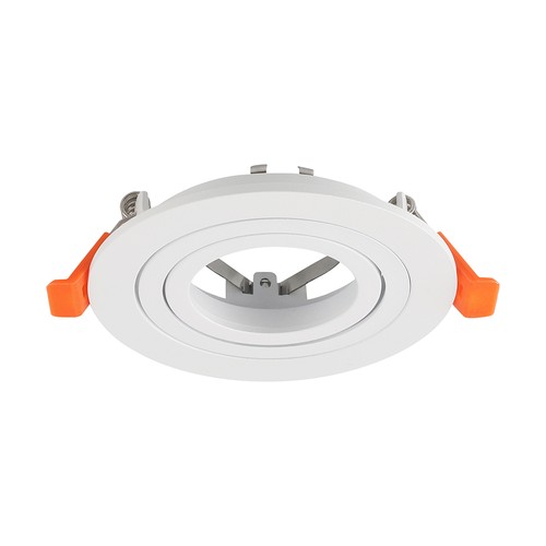 GU10 innfellingsspot - Rund, hvit, aluminium, uten lyskilde