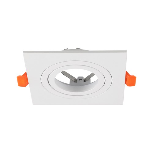 V-Tac GU10 innfellingsspot - Firkantet, hvit, aluminium, uten lyskilde