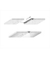 Troldtekt LED-skinnesett 4x120 cm - Innfelt, Akustilight inkl. ledninger og driver