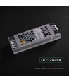 60W / 12V DC Slim strømforsyning for LED-striper - 5A, IP20