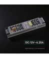 75W / 12V DC strømforsyning for LED-striper - 6,25A, IP20, Slim