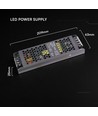 200W / 12V DC strømforsyning til LED-strips - 16.5A, IP20, Slim design