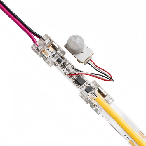 PIR-sensor til aluprofil - Passer til 8mm strips, 12V (60W), 24V (120W)