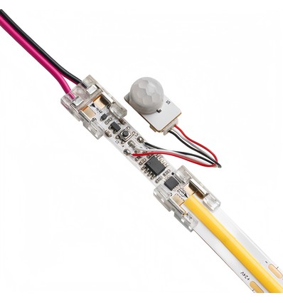 PIR-sensor til aluprofil - Passer til 8mm strips, 12V (60W), 24V (120W)