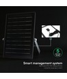 30W Solara CCT LED-lyskaster med solcelle - 6.4V, IP65, sort, fjernkontroll, CCT-fargebytte, inkl. batteri