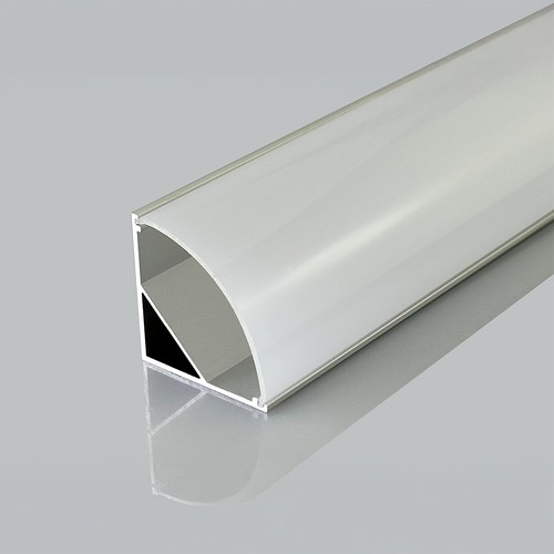 2m hjørneprofil i sølv til LED-strips - Inkl. deksel, 30x30mm monteringssett