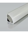 2m hjørneprofil i sølv til LED-strips - Inkl. deksel, 30x30mm monteringssett