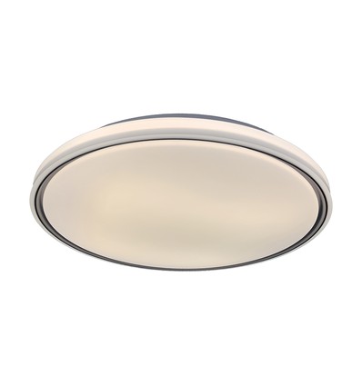 60W LED designer taklampe med fjernkontroll - 3-i-1 CCT, dimbar, sort ring, inkl. lyskilde