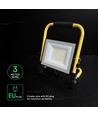 50W LED-lyskaster på stativ - 3m ledning, arbeidslampe, sort hus, IP65, CREE chip, 6 års garanti
