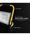 50W LED-lyskaster på stativ - 3m ledning, arbeidslampe, sort hus, IP65, CREE chip, 6 års garanti