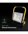 50W LED-lyskaster på stativ - 3m ledning, arbeidslampe, sort hus, IP65, CREE chip, 6 års garanti