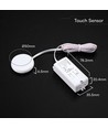 V-Tac infrarød touch-sensor, hvit - Max 600W LED, innebygd touch-funksjon, virker gjennom bordplate