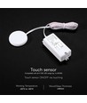 V-Tac infrarød touch-sensor, hvit - Max 600W LED, innebygd touch-funksjon, virker gjennom bordplate