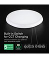 V-Tac 18W LED sensorlampe med CREE chip - 5-i-1 CCT, IP65, mikrobølgesensor, 6 års garanti