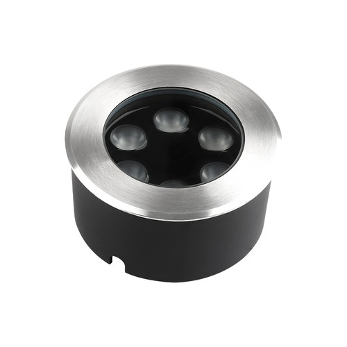 V-Tac 6W LED nedgravningsspot - IP67, 4000K, sølvfarget hus, inkl. lyskilde