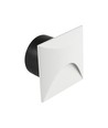 3W LED innfelt spot for trapper, kvadratisk - IP65, hvit, 3000K