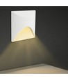 3W LED innfellingsspot til trapper, kvadratisk - IP65, hvitt aluminiumshus, 3000K, inkl. lyskilde