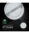 V-Tac 18W Ø22,5cm BACKLIT påbygd panel - 3-i-1 CCT, CREE, 6 års garanti