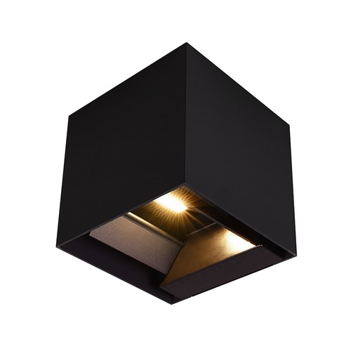 V-Tac 9W Solara vegglampe med sensor - Solcelle, PIR-sensor, IP65, 3-i-1 CCT, sort armatur