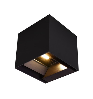 V-Tac 9W Solara vegglampe med sensor - Solcelle, IP65, 3-i-1 CCT, sort